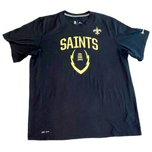 Nike NFL New Orleans Saints men’s short sleeve Dri-Fit tee black Size XL